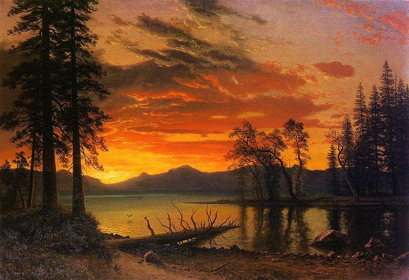 Albert Bierstadt Sunset over the River